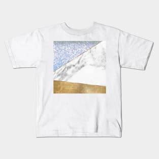 Arty silver glitter marble ii Kids T-Shirt